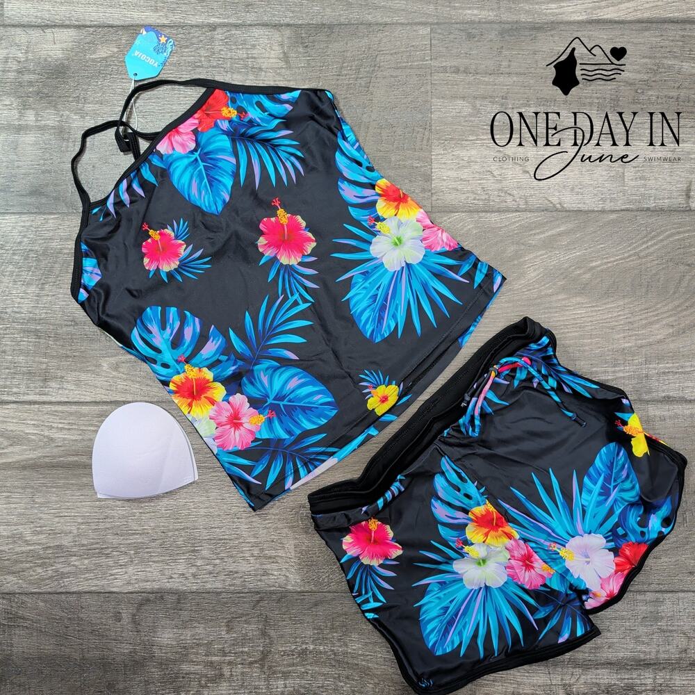 Yocoja Girl's Tropical Boyshort Bikini Swimsuit Size 5XL